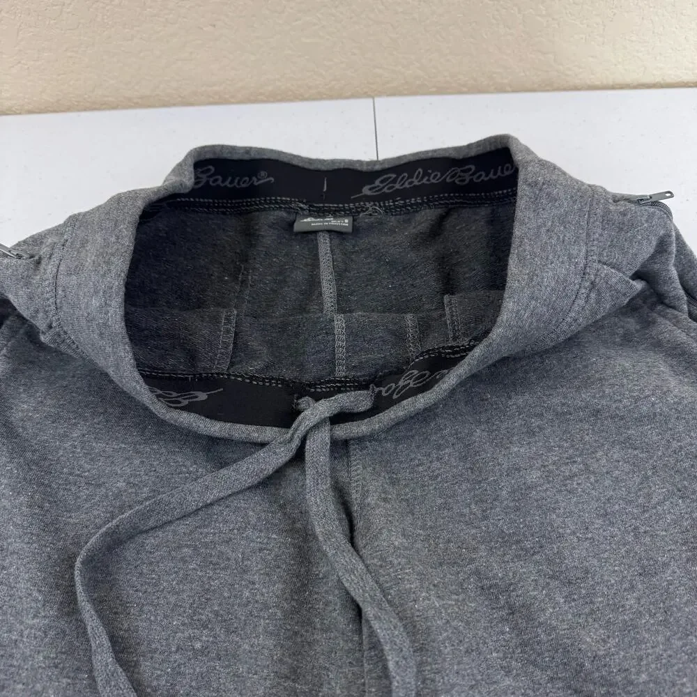 Eddie Bauer Lounge Shorts Mens Size S Gray Knit Outdoors Hiking Travel Athletic